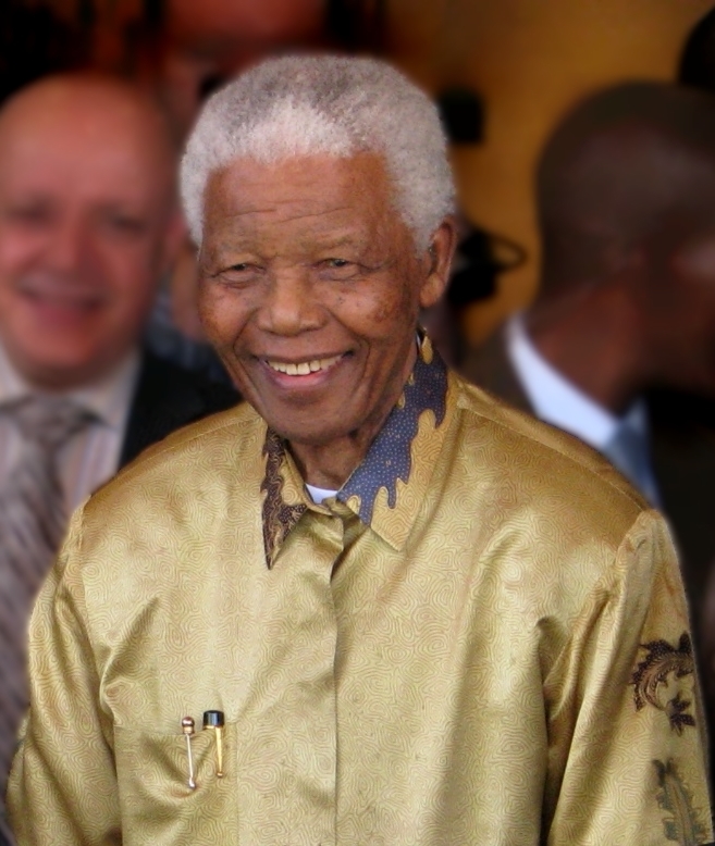 Nelson Mandela photographed in Johannesburg on 13 May 2008, the historical figure whose misremembered death in the 1980s gave the Mandela effect its name.